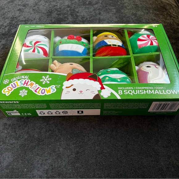 NIB Squishmallows 4-inch Ornament Plush 8-pack Holiday Assorted - Picture 3 of 7